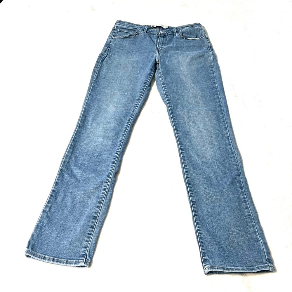 Levis Classic Blue Denim Jeans Mid Rise Skinny Size 10